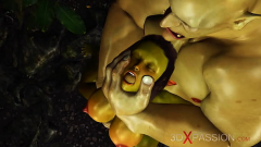 การ์ตูนโป๊ การ์ตูน 3d Green monster Ogre ตัวยักษ์จับสาวน้อยตัวเล็กเย็ดด้วยดุ้นควยแทงโต